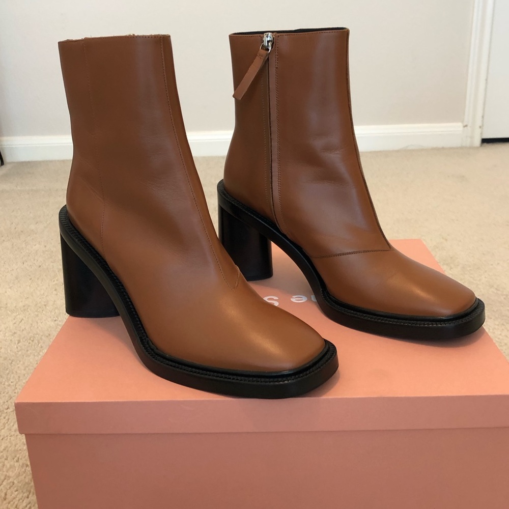 ACNE STUDIOS Booker square-toe leather ankle boots